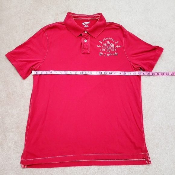 ARIZONA  Men's Y2K polo 100% Cotton Red Color Size XXL Large Logo On Back - Picture 7 of 10